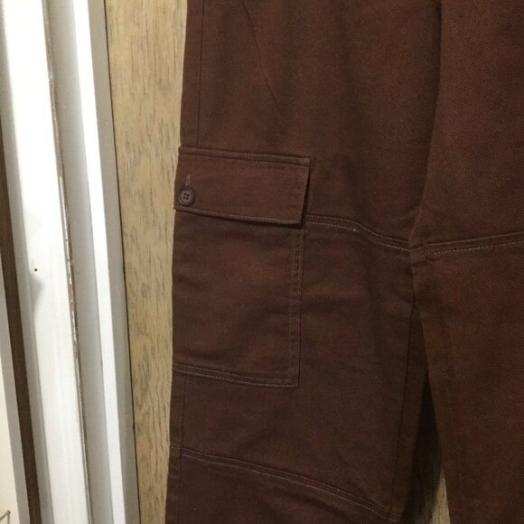 NWT Silver Jeans Co. Cargo Utility pants high rise straight leg brown 29W 29L - Picture 2 of 7